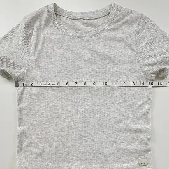 Vuori Pose Fitted Tee Size Small Activewear Athleisure Yoga Neutral Minimalist - Picture 6 of 7